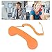 Phefop Retro Phone Handset, 3.5mm Connector Cell Phone Handset USB Cellphone Receiver with Microphone for Phones (Orange)