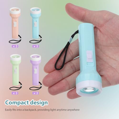 Lampe de poche LED camping et randonnée : lot de 12 mini torches étanches et réglables