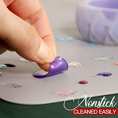 23.4”X 15.6”Oversize Silicone Mat For Crafts, Leobro Thick Nonstick Silicone Sheet For Jewelry Casting Moulds Mat, Heat-Resistant Multipurpose Silicone Mat For Resin Moulds Epoxy Paint, Light Gray #TOP4