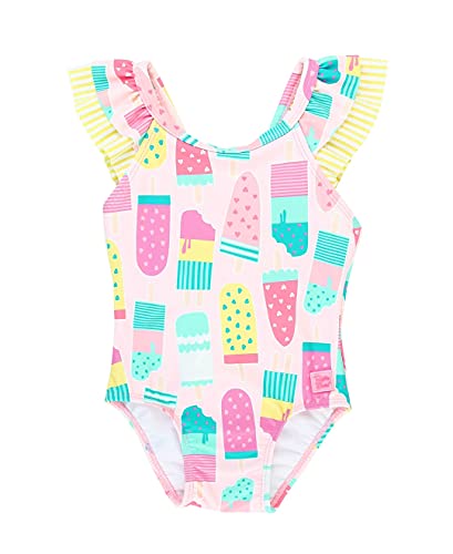 Image of RuffleButts Baby /Toddler Girls Ruffle Strap One Piece Swimsuit w /UPF 50+ Sun Protection