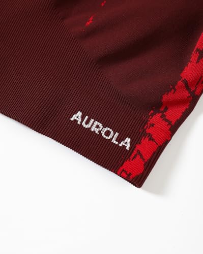Image of AUROLA Serpent Snake Long Sleeve Shirts for Women, Seamless Workout Crop Tops Crew Neck Cropped T Shirt Athletic Yoga