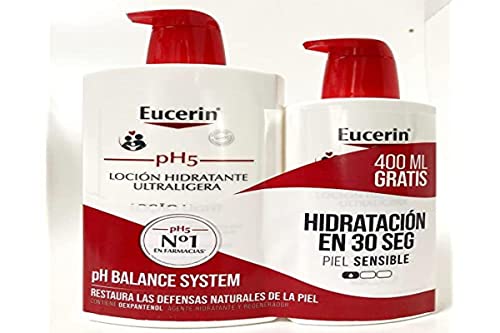 Eucerin Family Pack 1000 ml+400 ml de Regalo, Loción Hidratante Ultraligera.