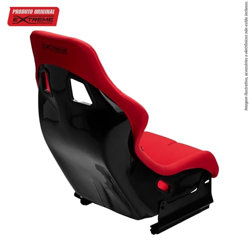 Banco XL com Trilho Simulador Cockpit Extreme Simracing (Vermelho)
