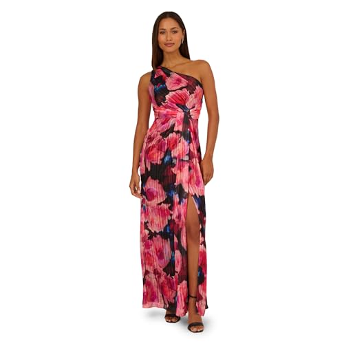 Image of Adrianna Papell One Shoulder Chiffon Gown