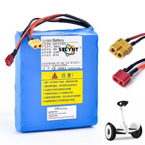 Batería de 60V para monociclo eléctrico recambio para hoverboard en trayectos urbanos diarios