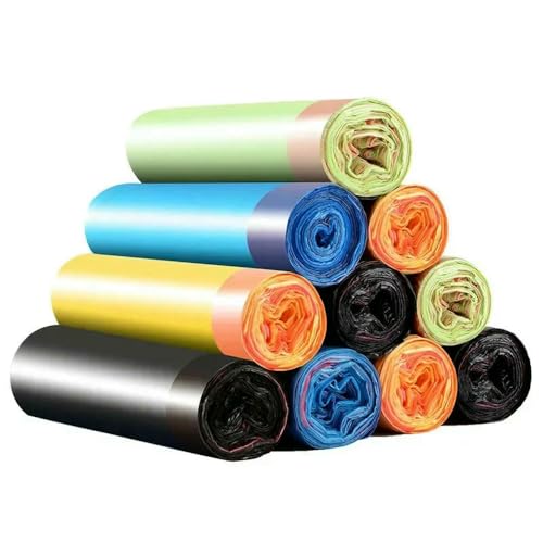 QXWD - Bolsas de basura biodegradables con almidón agrandado y degradable, bolsa de plástico para limpieza de residuos