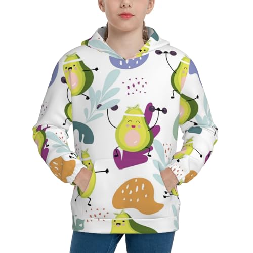 Orange Rotating Kid Hoodies Boys Sweatshirts Girls Pullover with Pocket