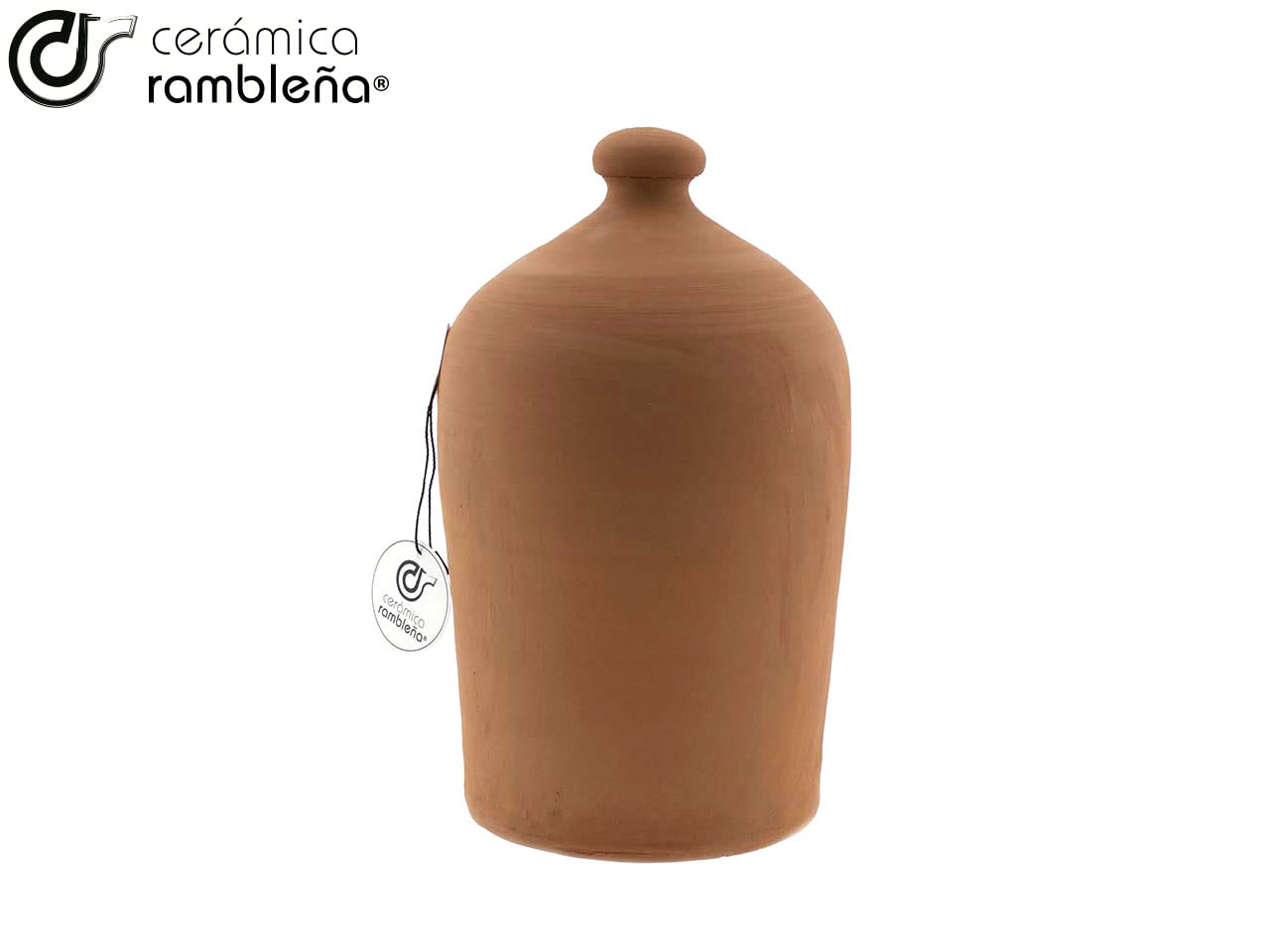 CERÁMICA RAMBLEÑA | Bebedero para Perros y Gatos | Gallinas | Barro Rojo de La Rambla (Córdoba) | 100% Hecho a Mano | 8 Litros | Eco