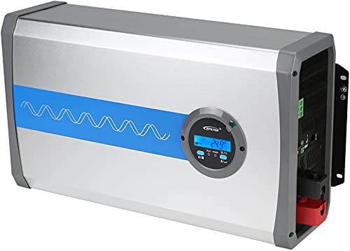 EPEVER 3000W Inverter Pure Sine Wave Inverter 24V to 110Vac, Surge 6000W Off Grid Power Inverter Charger with LCD Meter USB Port, fit for 24V Lithium and Lead-Acid Battery, Support Remote Control