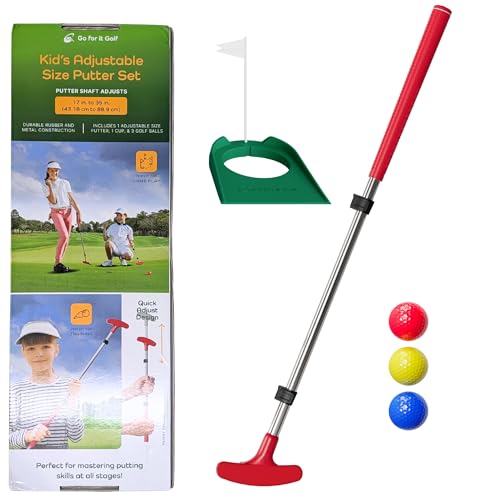 Image of Kids Putter Adjustable Length Junior Golf Club for Boys Girls Ages 2-12