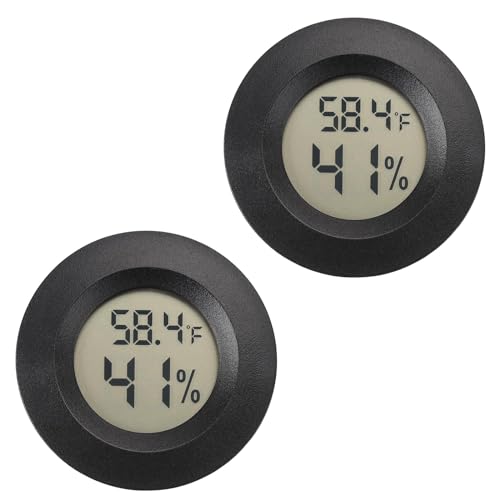 Mini Thermomètre de thermomètre numérique d'humidité 2 Thermomètre de reptile de l'écran d'humidité intérieur/extérieur pour la cellule de jardin de serre Fahrenheit(℉)/ Celsius(℃)