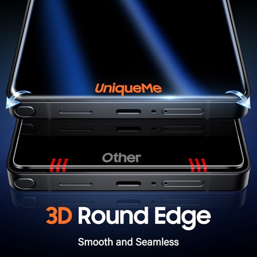 Image of UniqueMe 2 Pack for Samsung Galaxy S25 Ultra Privacy Screen Protector - [Fingerprint Unlocking] Easy Installation,Bubble-Free,Anti-Spy,Privacy Screen for S25 Ultra Tempered Glass,3D Full-coverage