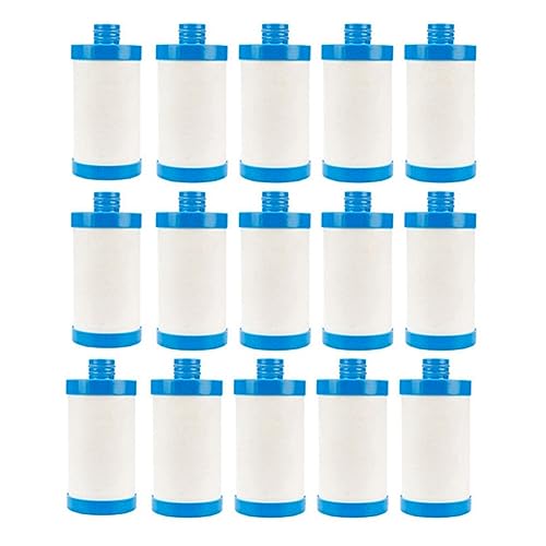 TKOWTB 15Pcs Household to Impurity Rust Sediment Washing Machine Water Heater Shower Water Filter Front Tap Water Filter Blue&White