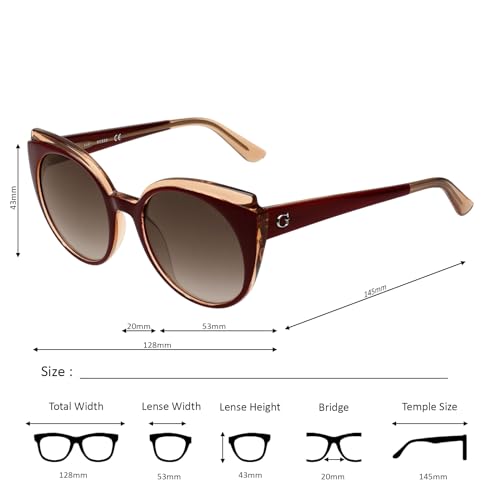 Image of GUESS Women Round Shape Uv Protected Sunglasses
