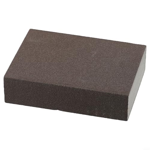 1 bloc éponge de ponçage humide et sec 60320 pour meulage mural, bloc de mousse multi-grains pour polir le bois, le métal, le plastique, les surfaces de cloison sèche (60#)