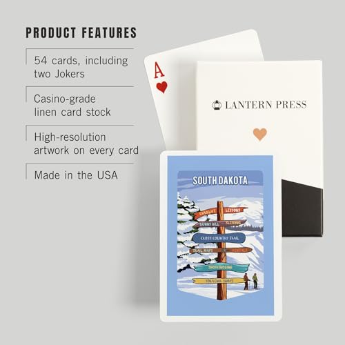 Baraja South Dakota, 52 cartas tamaño póker miniatura 3
