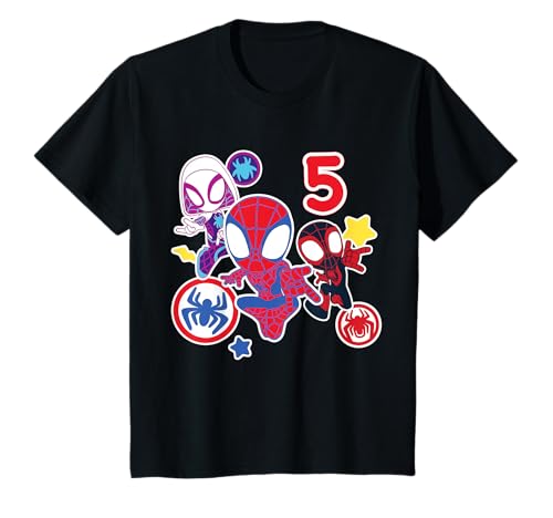 Kinder Marvel Spidey and His Amazing Friends 5 Year Old Birthday T-Shirt
