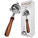 NEOUZA 51mm Espresso Bottomless Portafilter Compatible for Delonghi La Specialista EC9155/9335/9355/9665 304 Stainless Steel with Non-Pressurized Filter Basket (Rosewood Handle)
