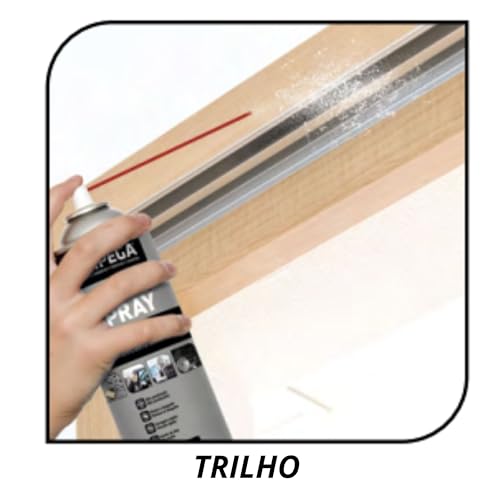 Spray Grafite Lubrificante Seco Proteção Trilho Cadeado Fechadura 300ml