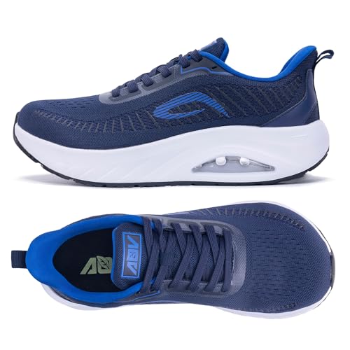 Image of GANNOU Wide Toe Box Shoes for Men Arch Support Walking Shoes Plantar Fasciitis Orthotic Tennis Sneakers