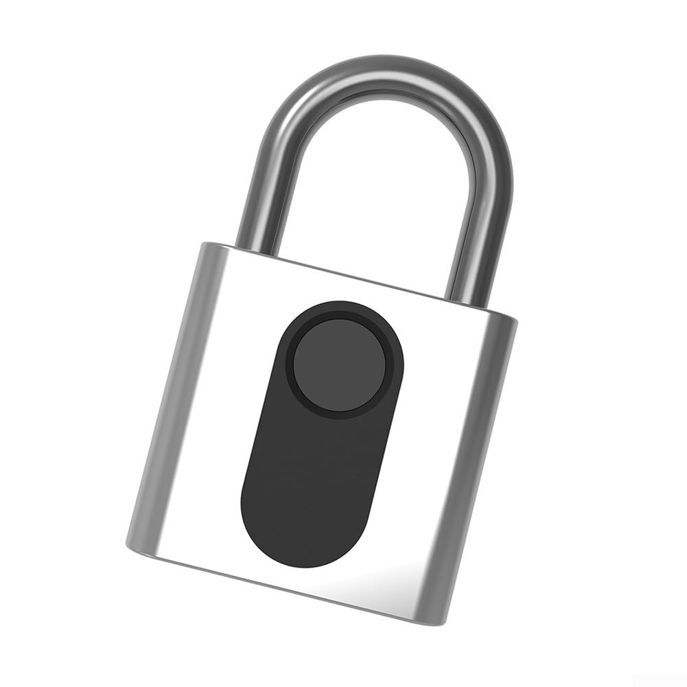 Cadenas intelligent pour empreintes digitales avec 60 empreintes digitales, application mobile via Oklock+, étanchéité IP65 en alliage de zinc et construction en acier inoxydable, 160 mAh