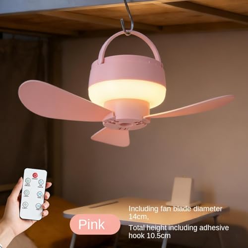 Ventilateur de plafond sans fil 3 vitesses rechargeable par USB - 5