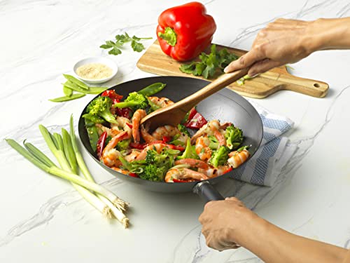 Wok noir de 30,5 cm Good Cook ustensile élégant haute résistance thermique - 7