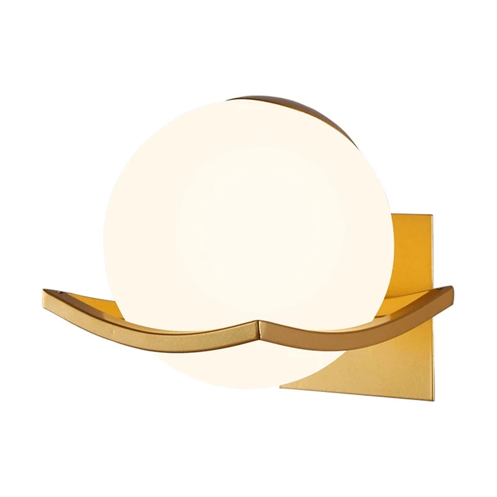 Lámpara de pared dorada con esfera de vidrio RAGGZZ, diseño elegante y sofisticado para el pasillo 6