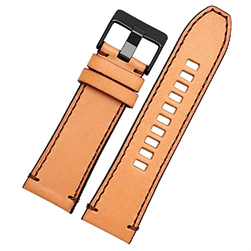 Bracelet montre Diesel en cuir véritable d'agate 28mm pour DZ7408