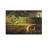 Jean-Francois Millet ジャン=フランソワ・ミレーの作品ポスター 春 写実主義の風景画キャンバスポスター寝室の装飾スポーツ風景オフィスルームの装飾ギフトキャンバスポスター壁アートの装飾リビングルームの寝室の装飾のための絵画の印刷 12x18inch(30x45cm)