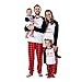 BOBORA Pijamas Familiares de Navidad, Conjunto de Ropa de Dormir de algodón Merry Christmas Papá Noel Estampado con Parte de Abajo de Rayas Pjs Conjunto para papá mamá y yo