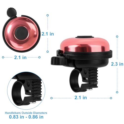 Classic Bike Bell, Aluminum Bicycle Bell, Loud Black-Right Hand Use-1 pack - Picture 9 of 253