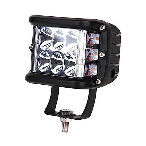 LIFKOME 2pcs Dual Car Floodlight Led Car Driving Lamp Roof Light Accessory Maintenance Auxiliary Light Red Blue Flashing