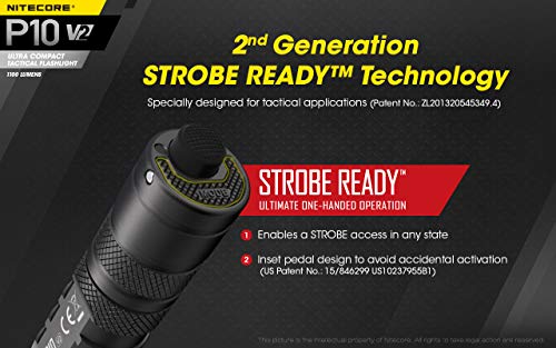 Edisonbright Nitecore P10 V2 1100 Lumen Led Tactical Flashlight With Hard Holster Battery Carrying Case #TOP3