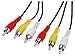Produktbild PremiumCord Cinch Kabel 3m, 3x Cinch RCA Stecker auf 3x Cinch RCA Stecker, Audio Video Verbindungskabel, Stereo , Für TV, Handys, MP3, HiFi, Farbe schwarz, kjackcmm3-3, 3 m