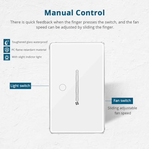 Interrupteur Zigbee smart van light 1 gang neutre requis Tuya - 3