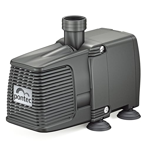 Pontec 57511 PondoCompact 5000 - Outdoor-Statuenbrunnenpumpe / kompakte Brunnenpumpe für Fontänen und Wasserspiel, Schwarz