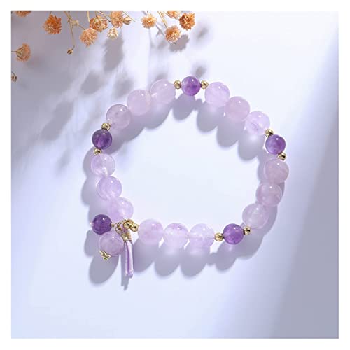 Bracelet perles cristal violet et pampilles : l'élégance des bijoux mode