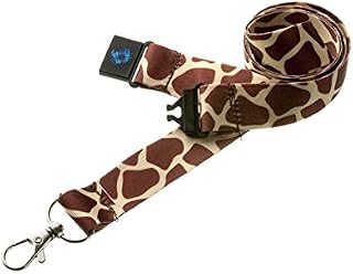 Safari/Animal Print Lanyard with Safety Breakaway - Giraffe