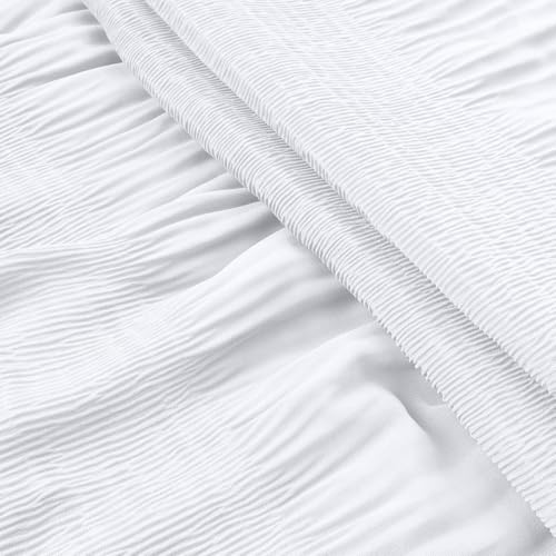 Women's Boho Skirt Flowy Flared Ruffle Summer Long Maxi Skirts Elastic High Waist Pleated A-Line Maxi Skirts3