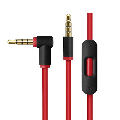 2pcs Original Replacement Cable/Wire For Beats By Dre Headphones Solo/Studio/Pro/Detox/Wireless-Red (Discontinued by Manufacturer) + 2pcs Original OEM Replacement Leather Pouch/Leather Bag for Dr. Dre Monster Beats Stereo Headset Headphones Earphones