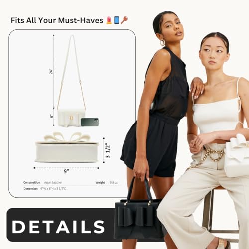 Like Dreams Mini Bow Purses for Women | Vegan Leather Cute Bow Purse | Elegant Crossbody Small Handbags for Women3