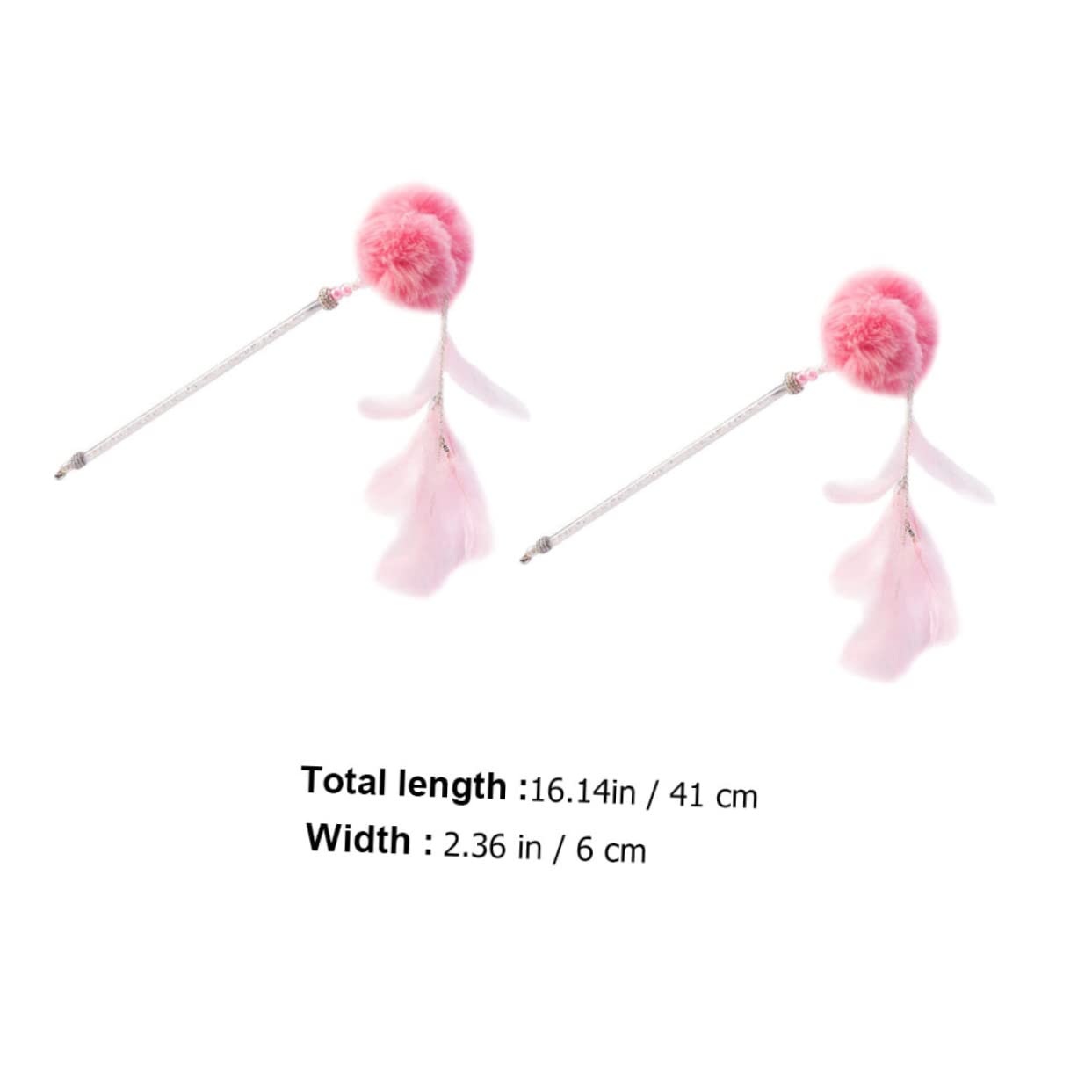 DOITOOL 6piezas Bastones De Juguete para Gatos Juguetes Interactivos para Estimulación y Diversión De Gatitos Rosa