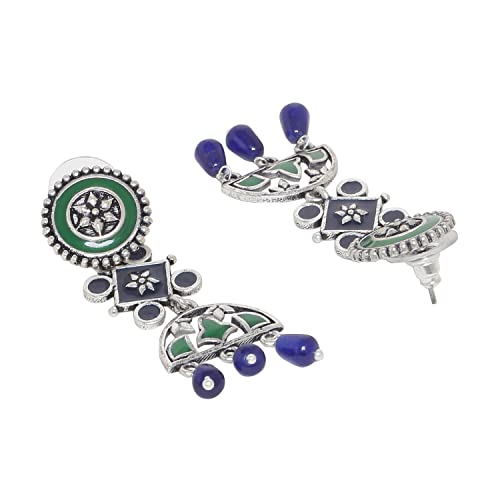 Mehrunisa Enamel and Beads Earrings
