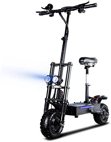 5600W 35Ah Dual Motor Electric Scooter Adults with Seat, 50 MPH Fast Off Road Electric Scooter, Max 62 Miles Range E Scooter, Foldable 11" Fat tire All-Terrain Electric Scooter Max 440lb Load