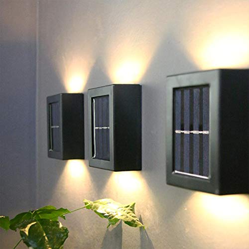 Serenable Lâmpada LED para Parede de Energia Solar Lâmpada Impermeável para Cerca de Jardim Exterior