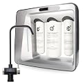 Finest-Filters Compact Under Sink 600GPD 5-Stage Tankless Reverse Osmosis Instant Drinking Water Filtration System 1.5:1 Pure Water RO Unit With TDS Digital Display Faucet, FF-600GPD