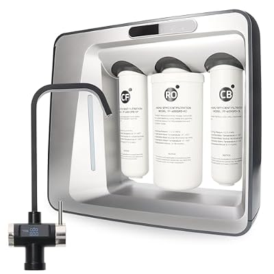 Finest-Filters Compact Under Sink 600GPD 5-Stage Tankless Reverse Osmosis Instant Drinking Water Filtration System 1.5:1 Pure Water RO Unit With TDS Digital Display Faucet, FF-600GPD