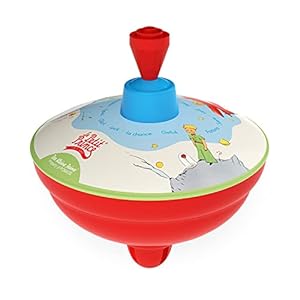 Lena 52448 Brummkreisel Ø13 cm Der kleine Prinz, Metall Kreisel, Schwungkreisel aus Blech, klassischer Pumpkreisel, Blechkreisel mit Spitze, Spielzeugkreisel für Kinder ab 18 Monate