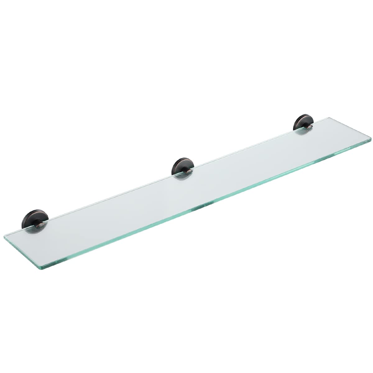 JQK Bathroom Glass Shelf Oil Rubbed Bronze, Tempered Glass Shower Storage 30 by 5 inches, 304 Stainless Steel ORB Wall Mount, TGS101L30-ORB